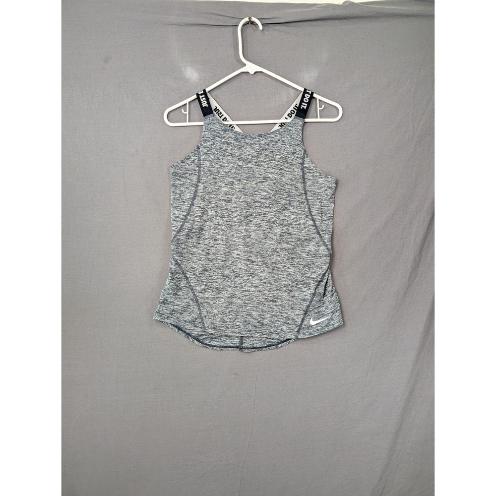 Nike Dri-FIT Just Do It Crossback Tank Top Gray Heather BQ6438-010 Womens XL